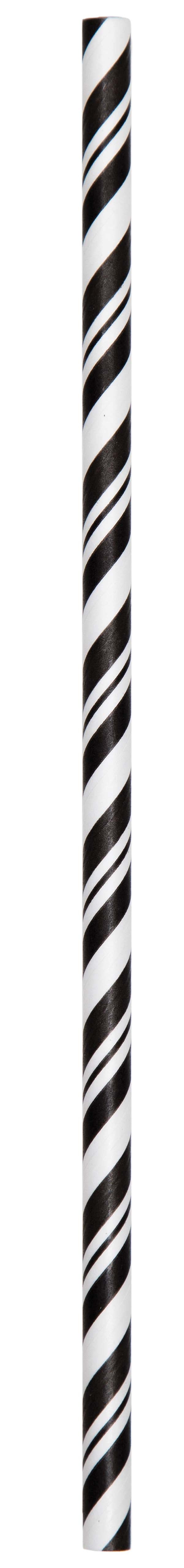 Black and White Striped Straws