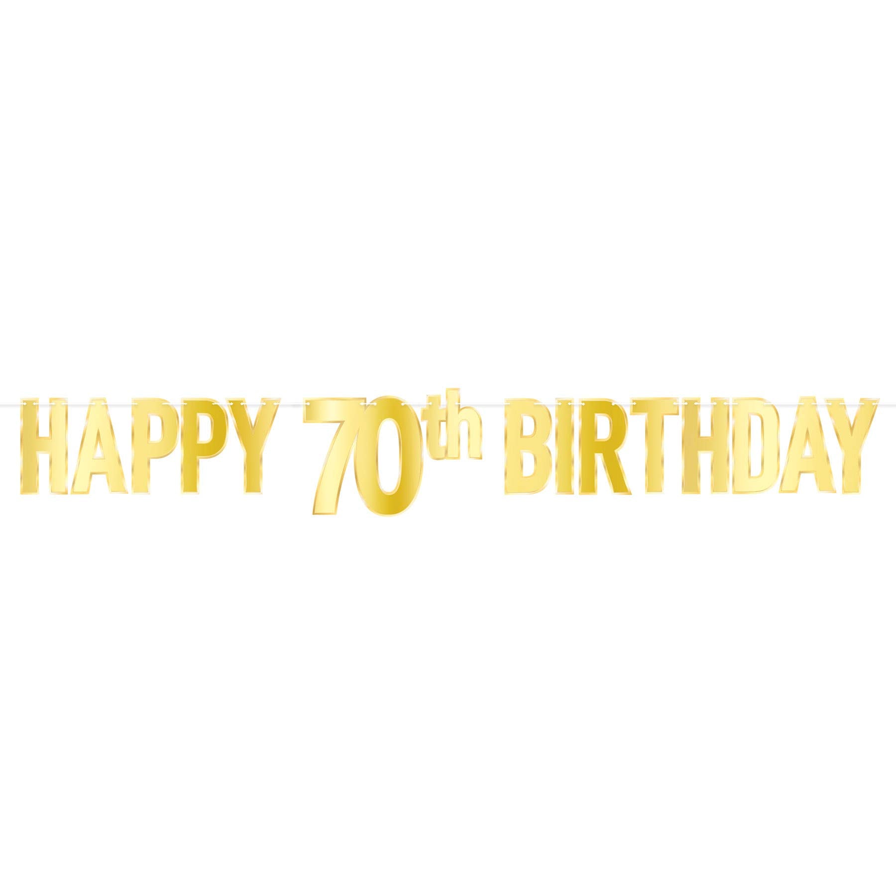 Happy 70th Foil Birthday Banner