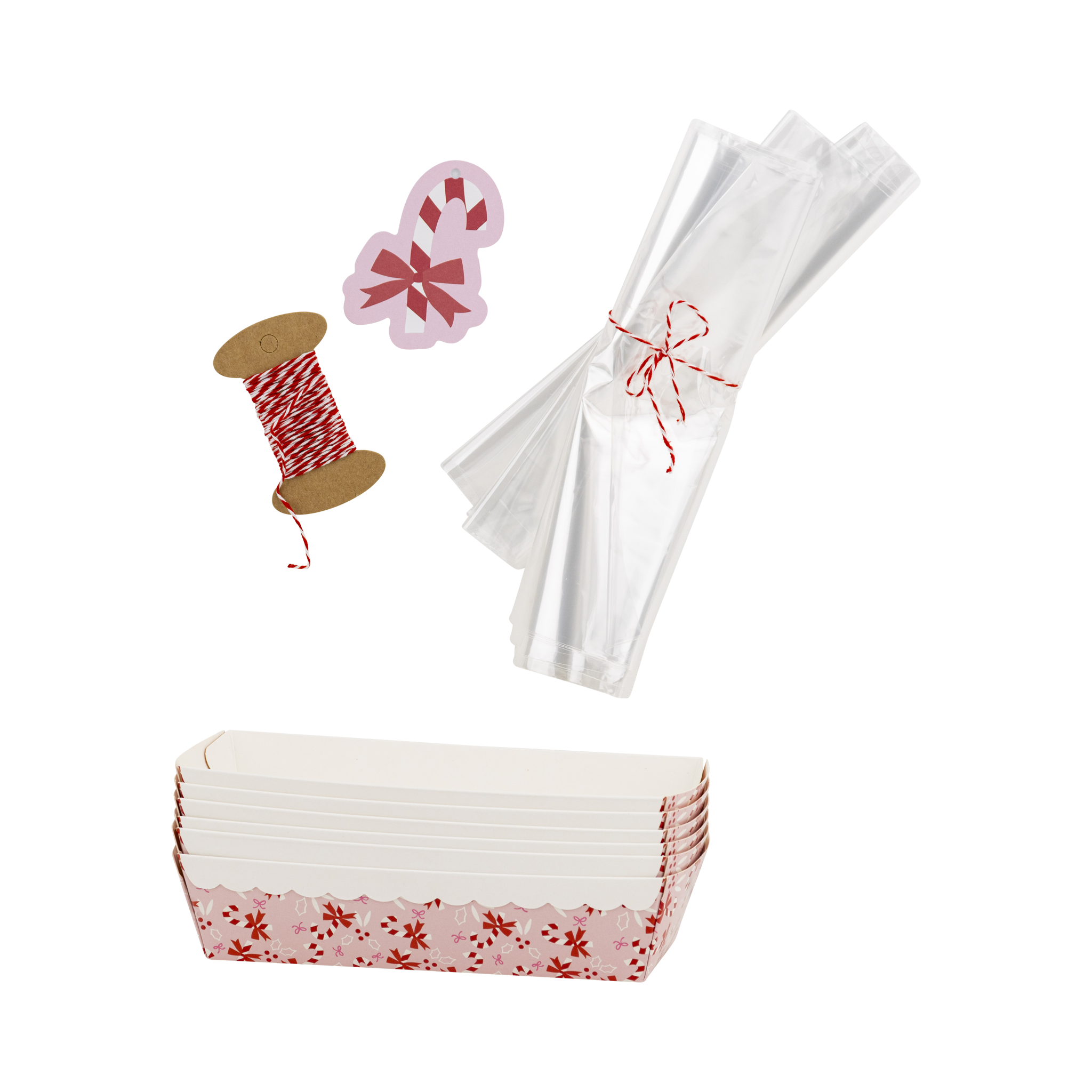 Candy Cane Bows Loaf Pan Set