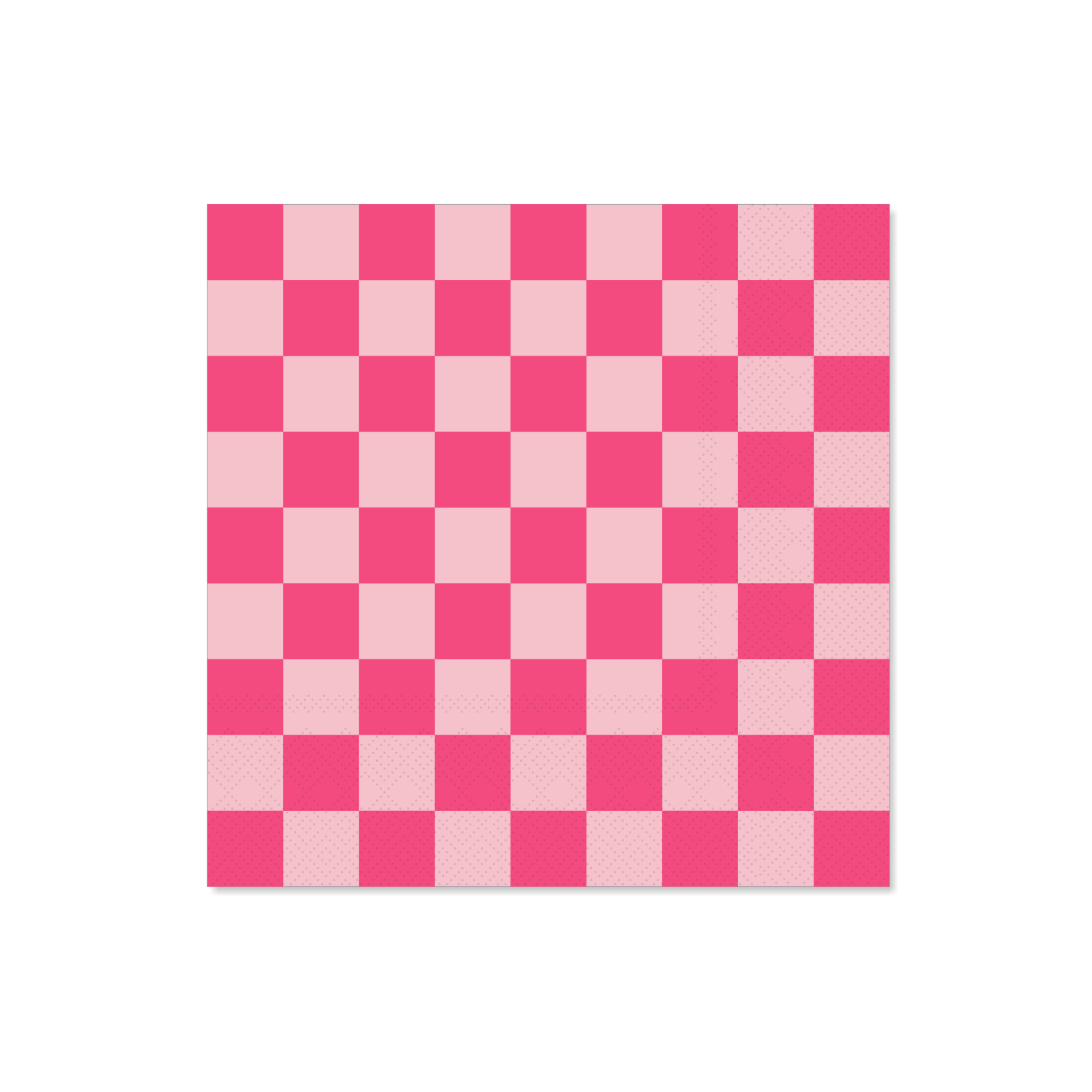 Pink Checker Dinner Napkins