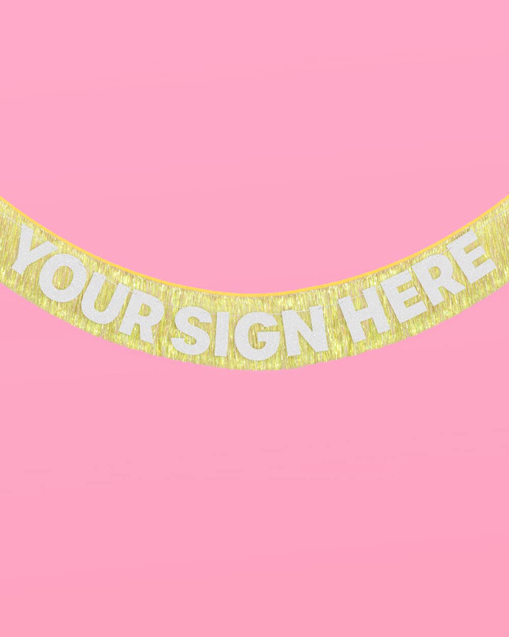Yellow Fringe Foil Banner