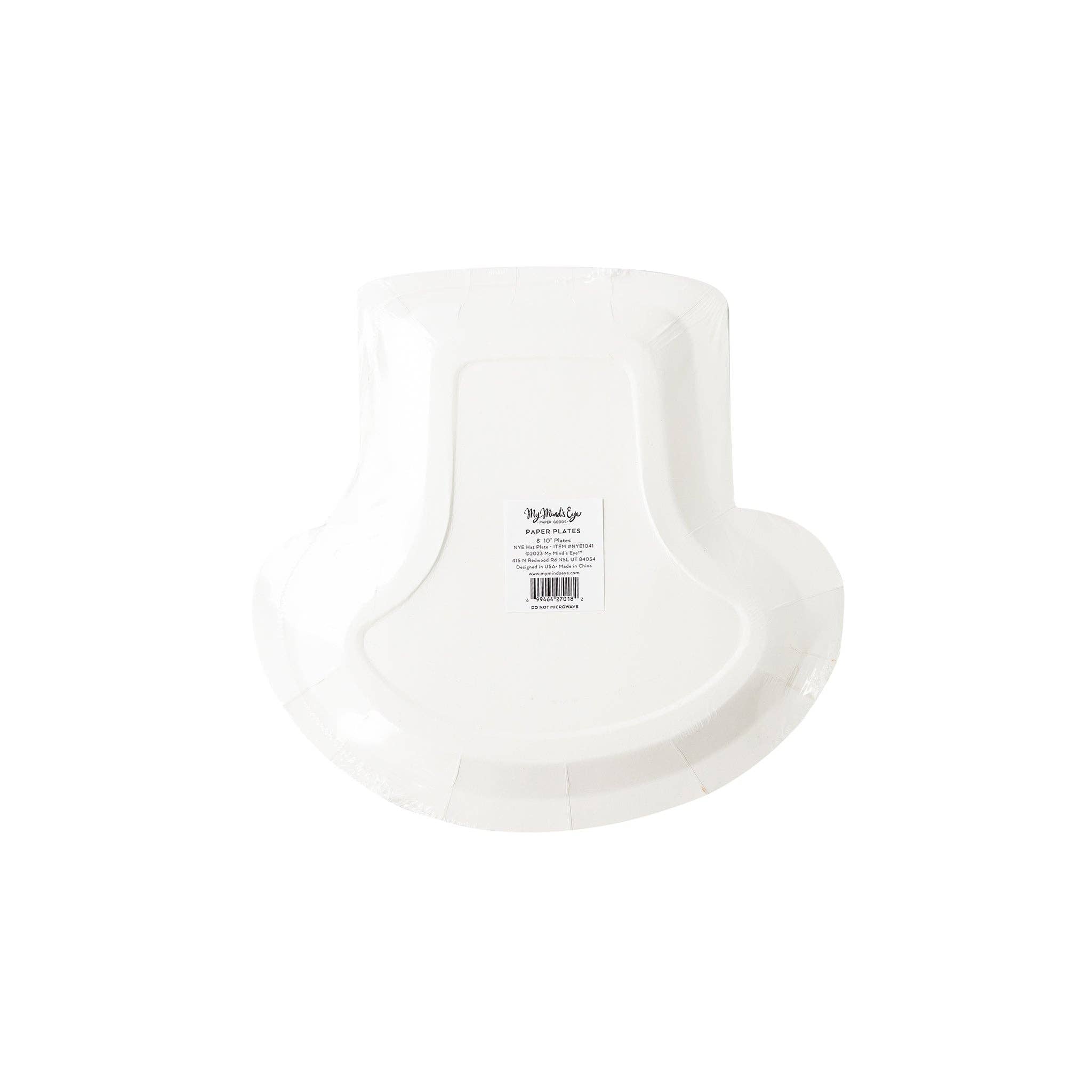 Happy New Year Hat Shaped Paper Plate