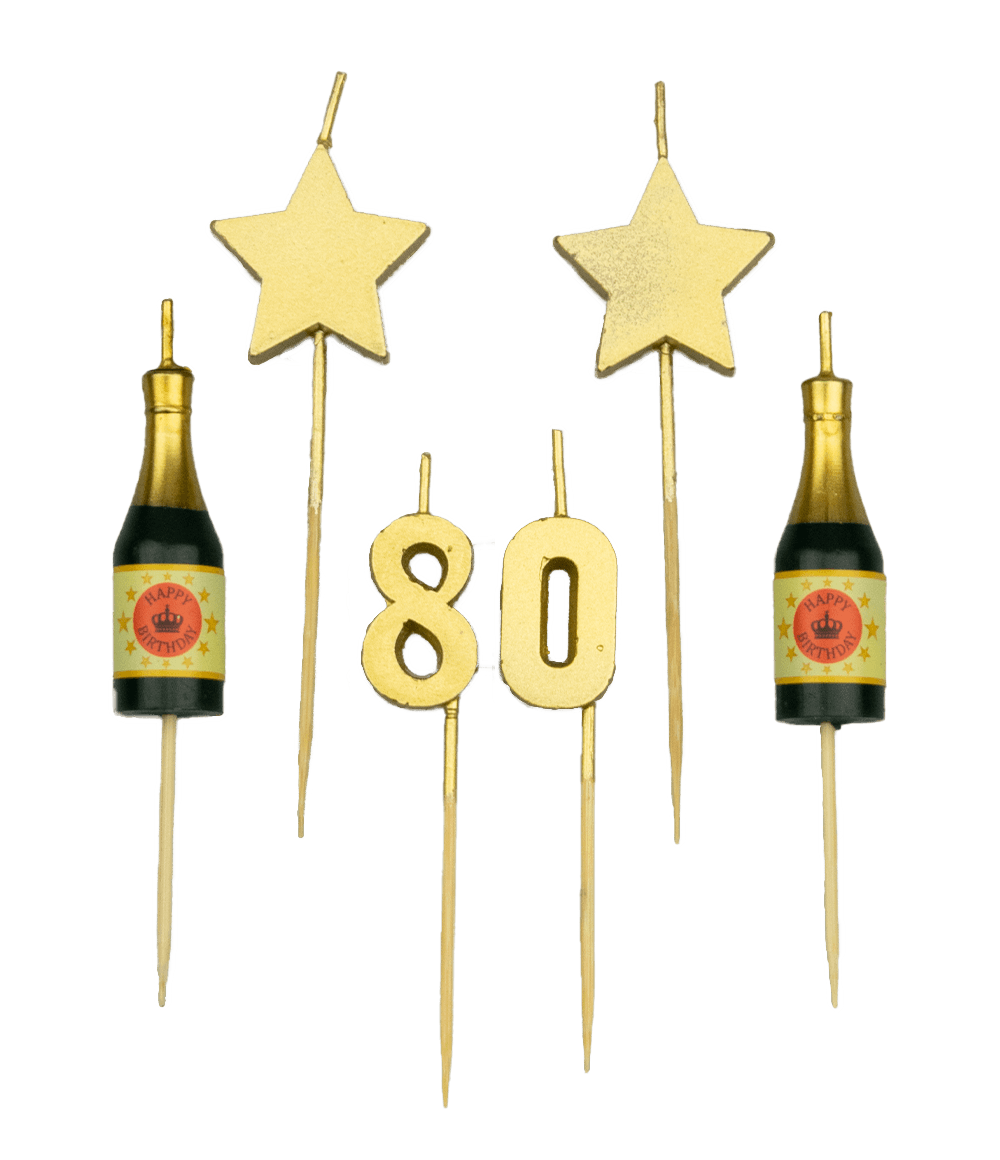 Cheers to 80 Years Candles