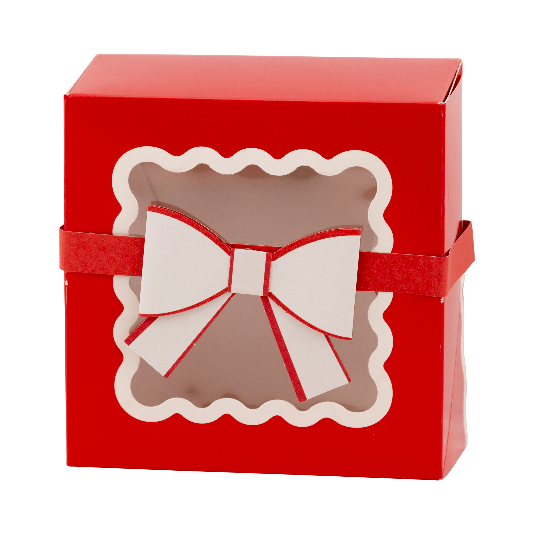 Red Bow Ric Rac Cookie Box