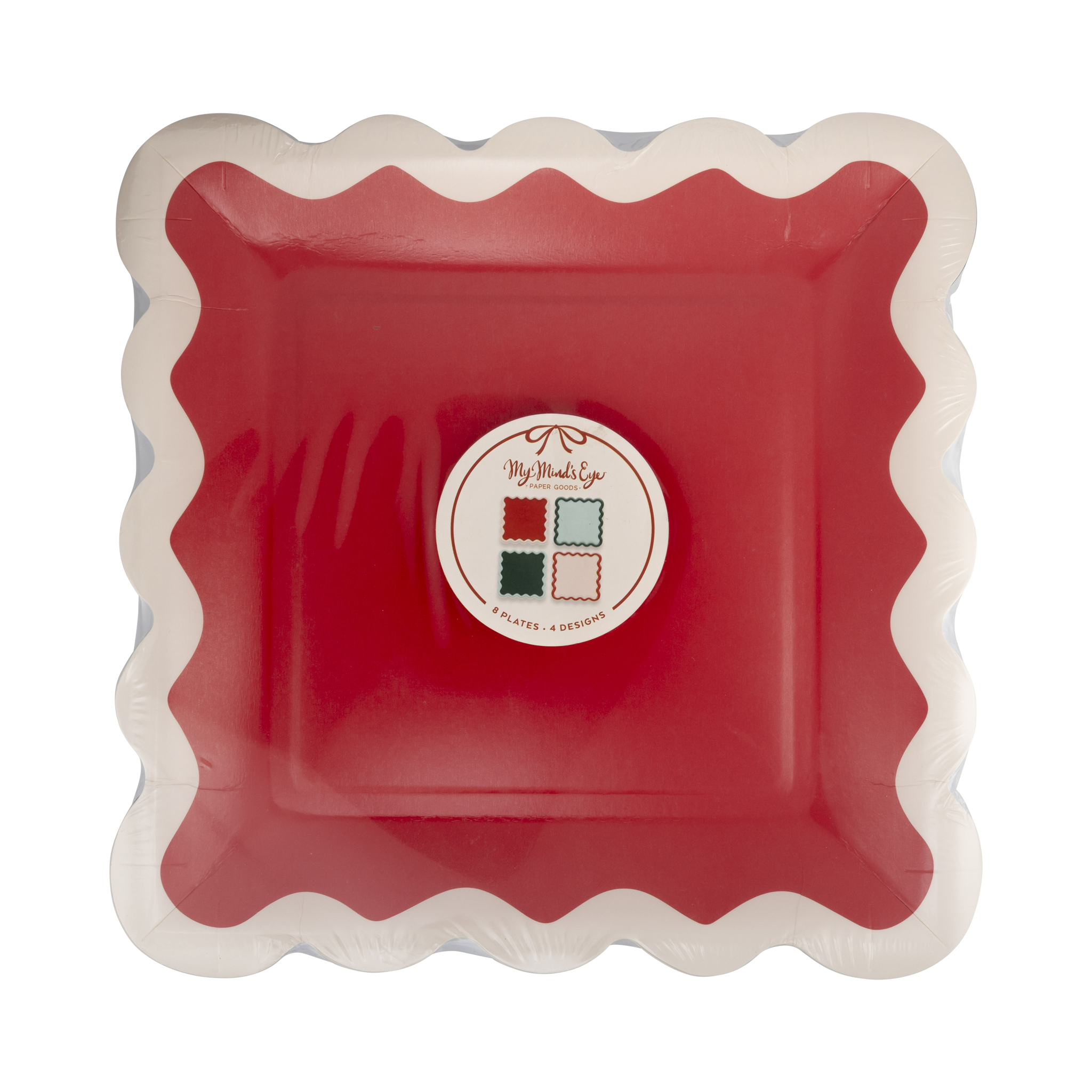 Scalloped Christmas Plate Set