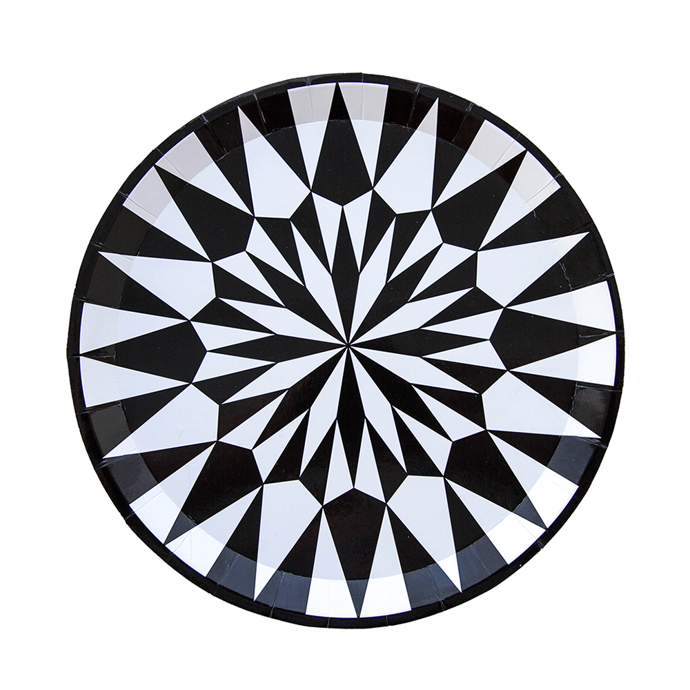 Kaleidoscope Plates - 2 Size Options - 8 Pack