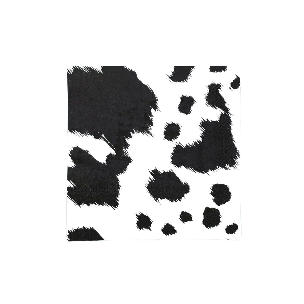 Black Cowhide Cocktail Napkins - Pack of 20