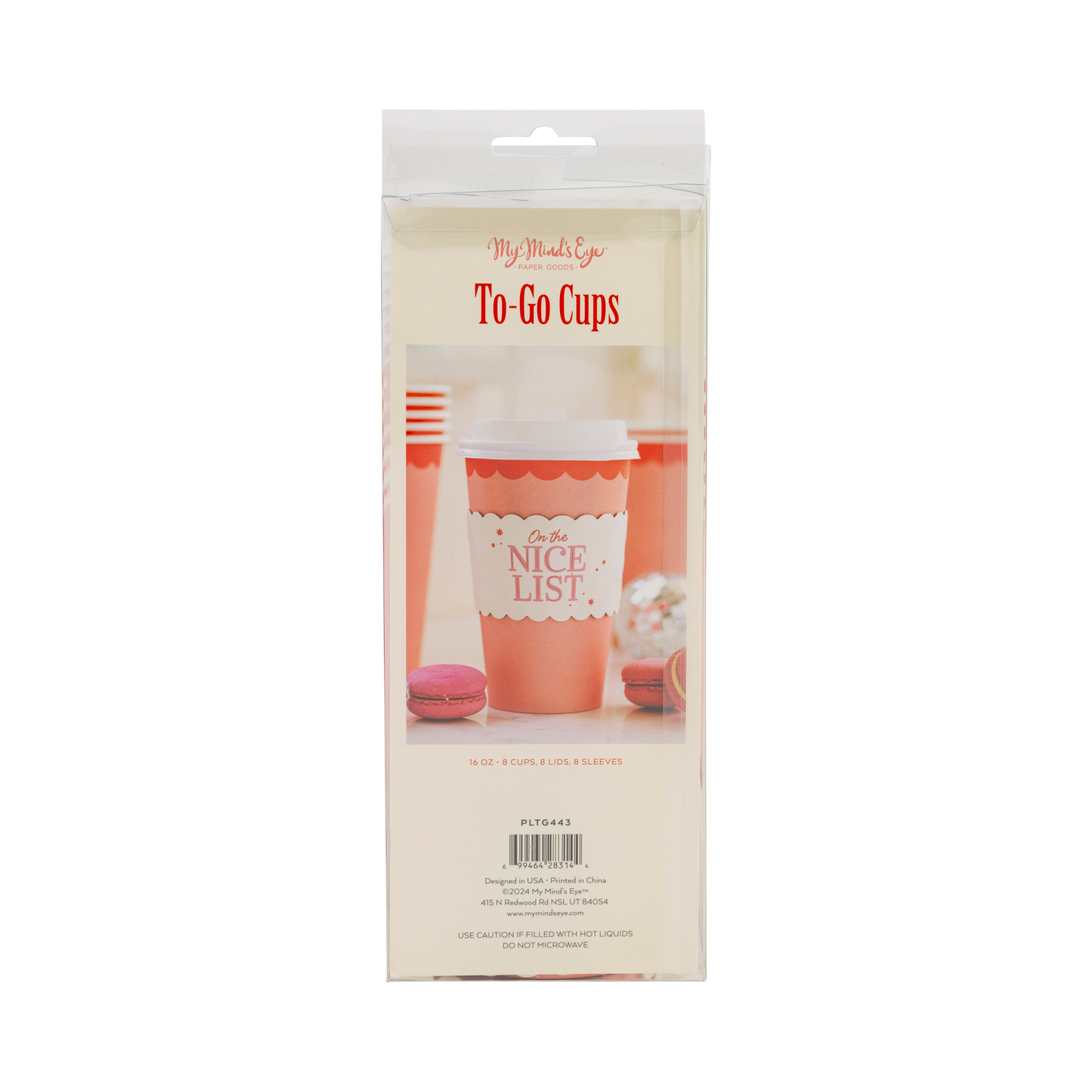 Nice List To Go Cups - Set of 8