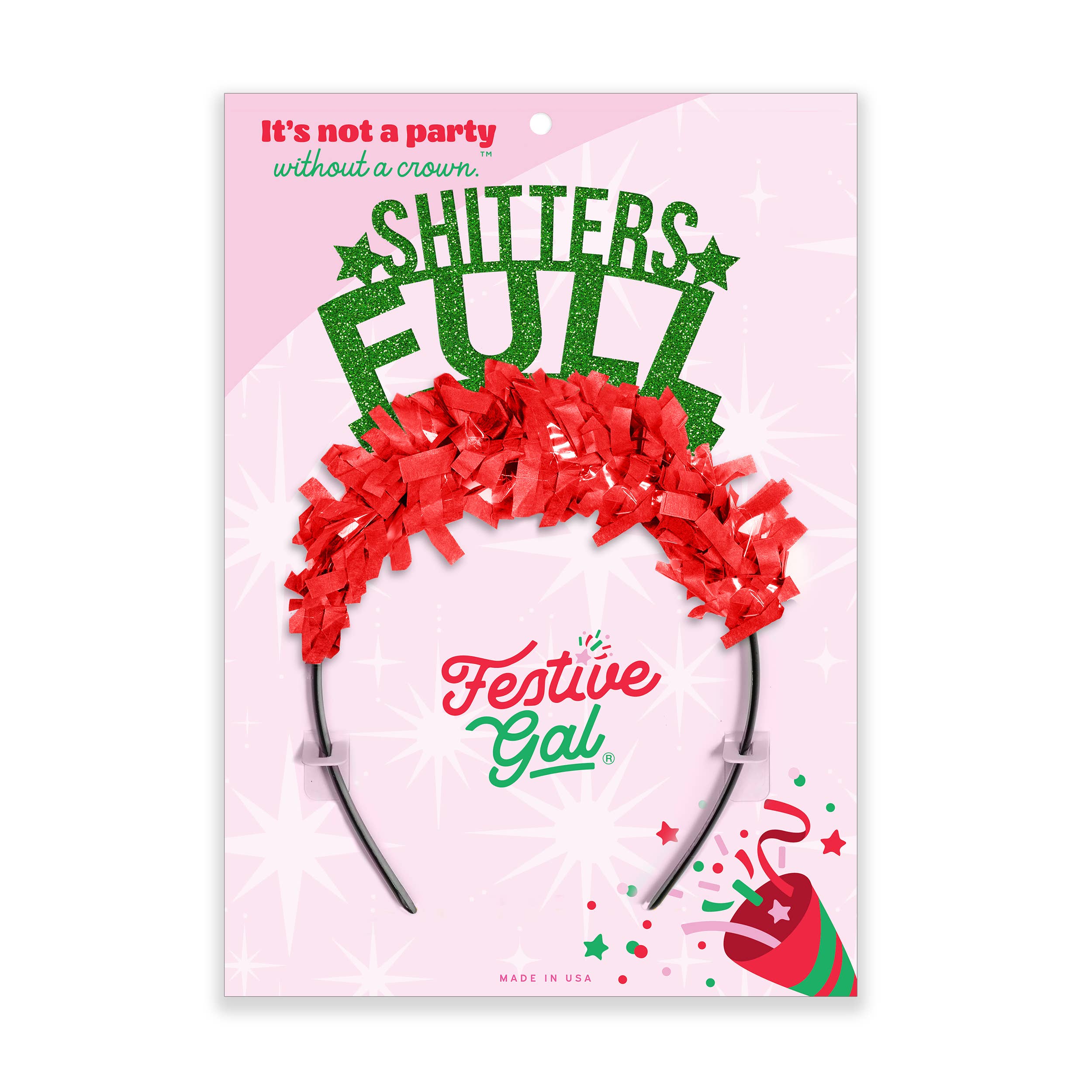 Shitters Full Holiday Christmas Party Crown Headband