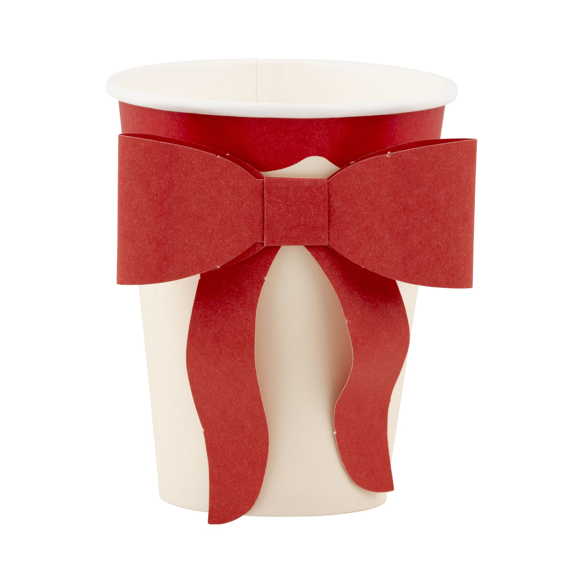 Red and Pink Bow Paper Cups