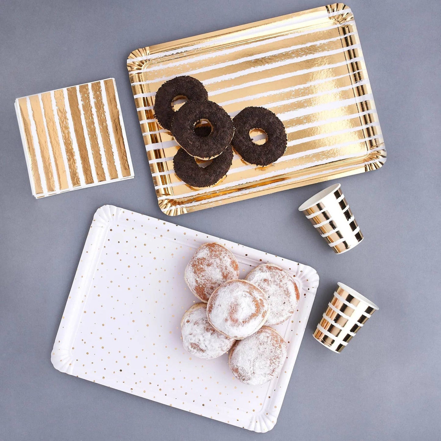 Gold Serving Trays - Set of 4