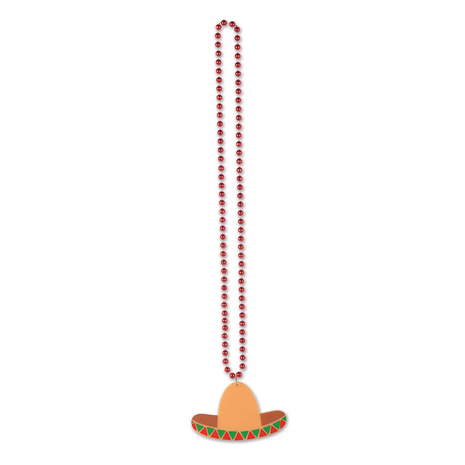 Bead Necklace with Sombrero Medallion