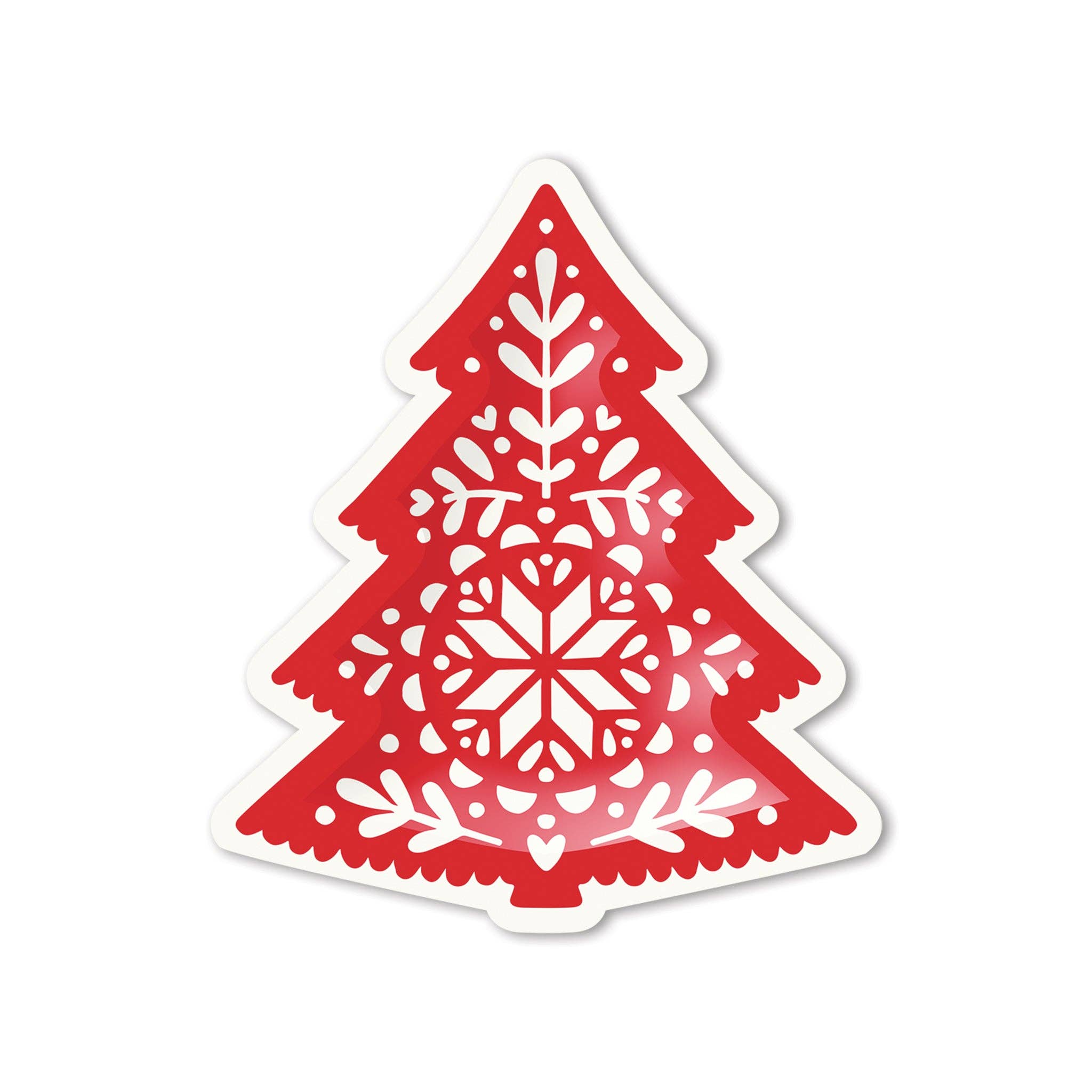 Nordic Christmas Tree Shaped Paper Plate