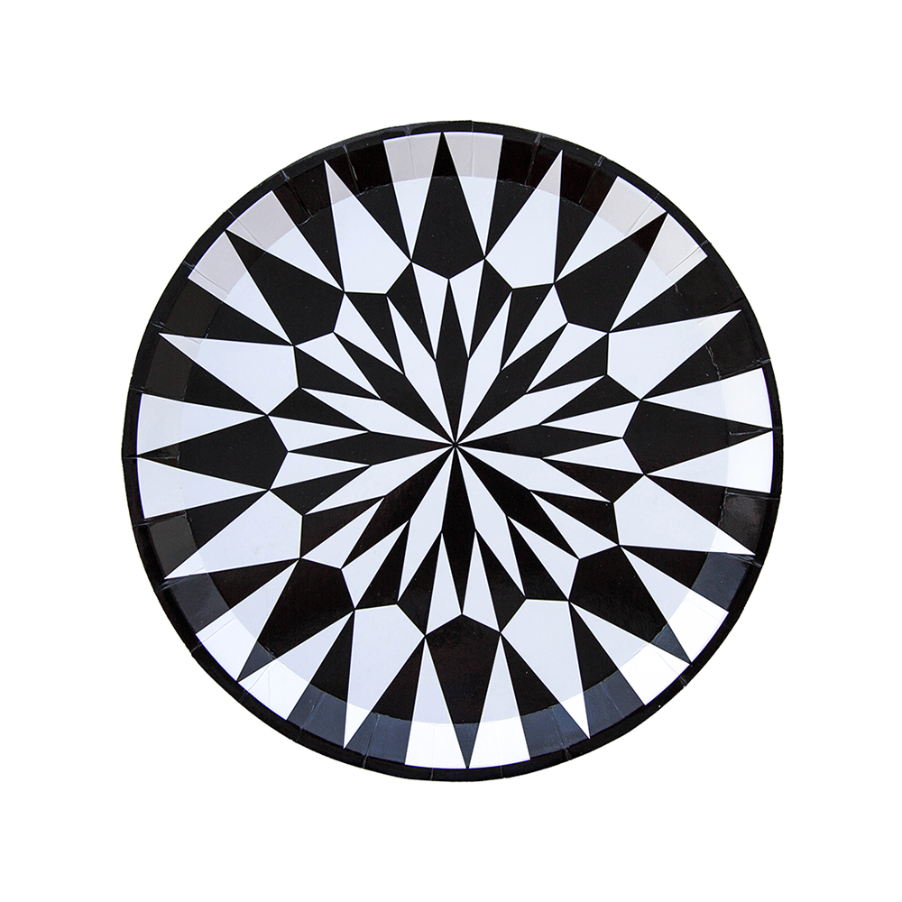 Kaleidoscope Plates - 2 Size Options - 8 Pack