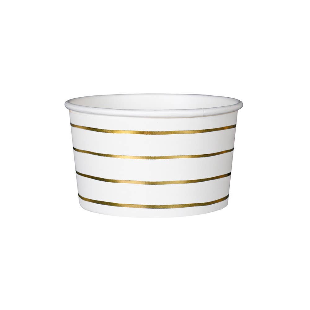 Frenchie Metallic Stripes Treat Cups - 8 Pack
