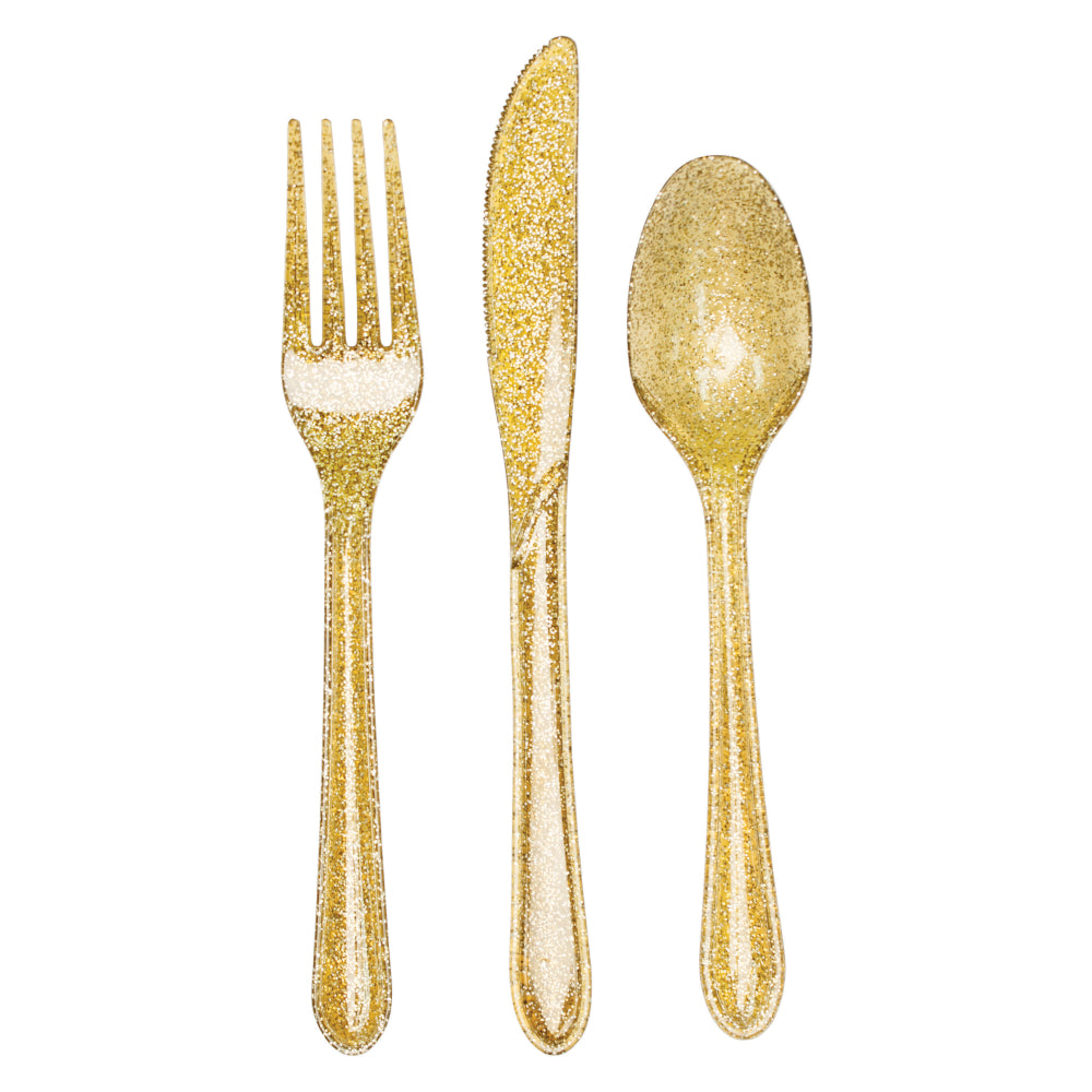 Glittery Gold Cutlery Set