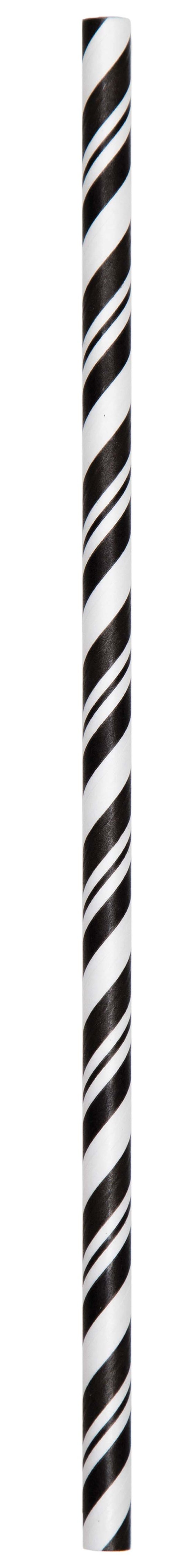 Black and White Striped Straws