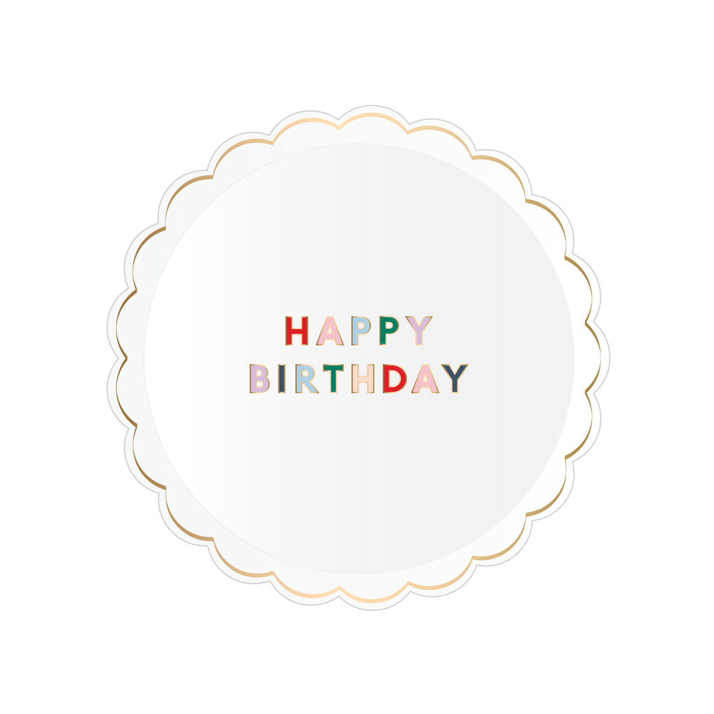 Rainbow Happy Birthday Plates