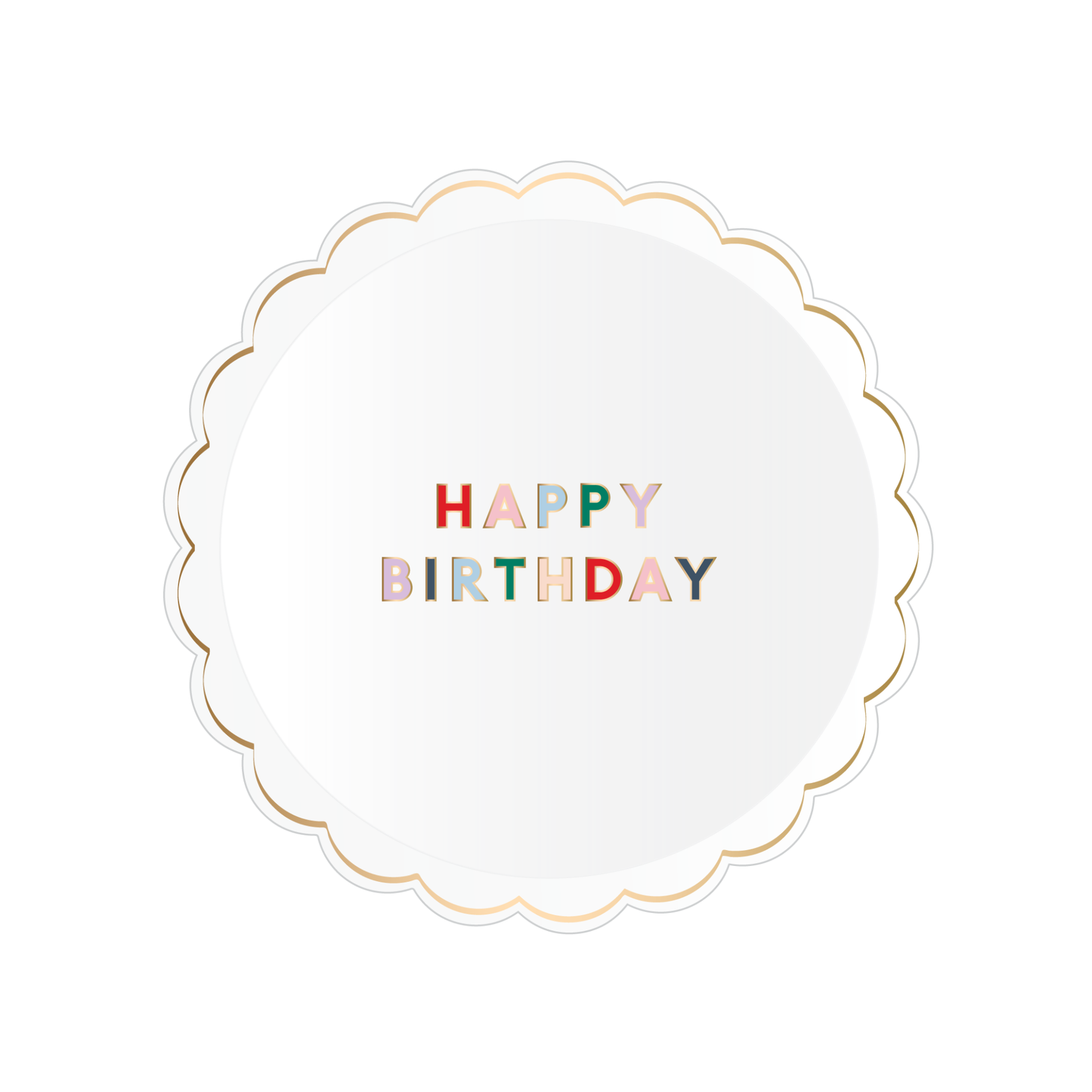 Rainbow Happy Birthday Plates