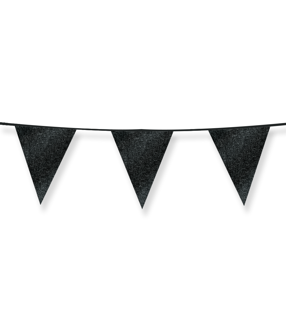 Black Glitter Flags