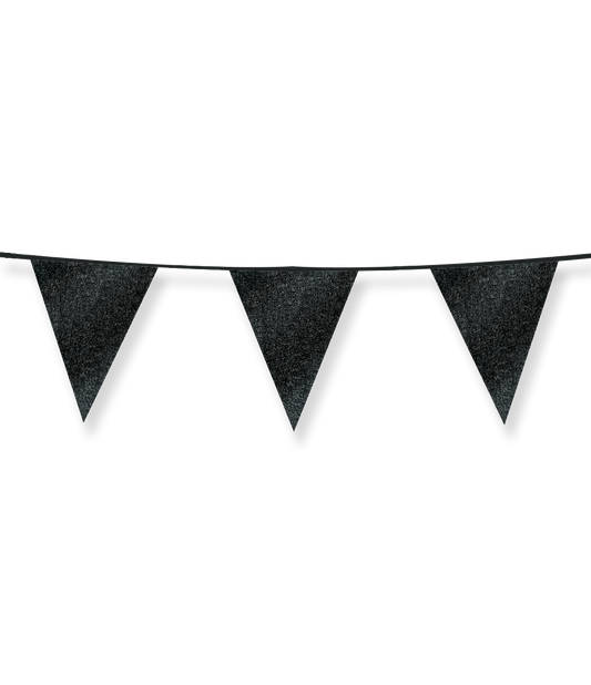 Black Glitter Flags