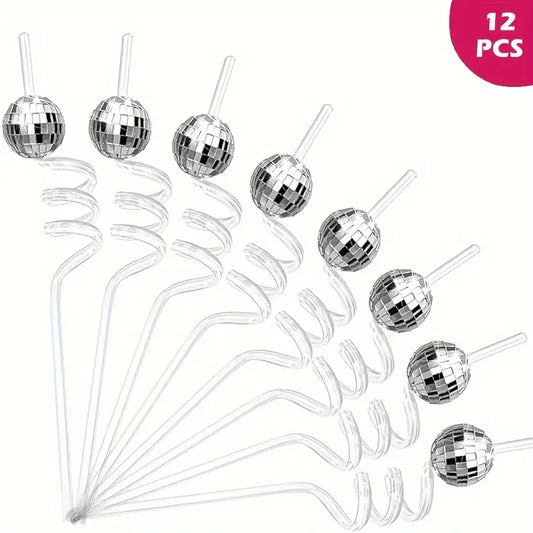 Disco Spiral Straws