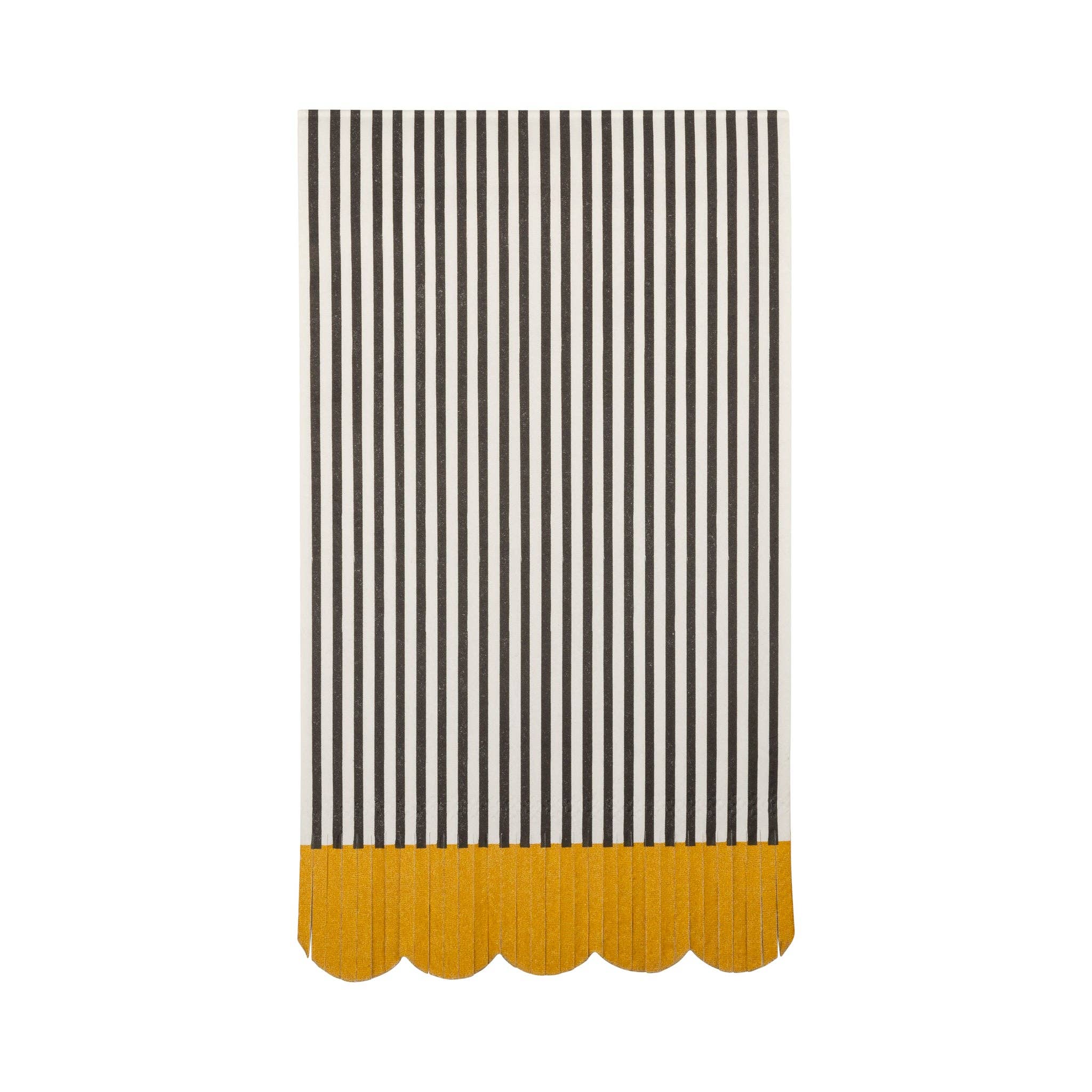 Black & Cream Striped Dinner Napkin