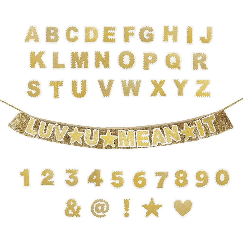 Customize Me Gold Fringe Party Garland