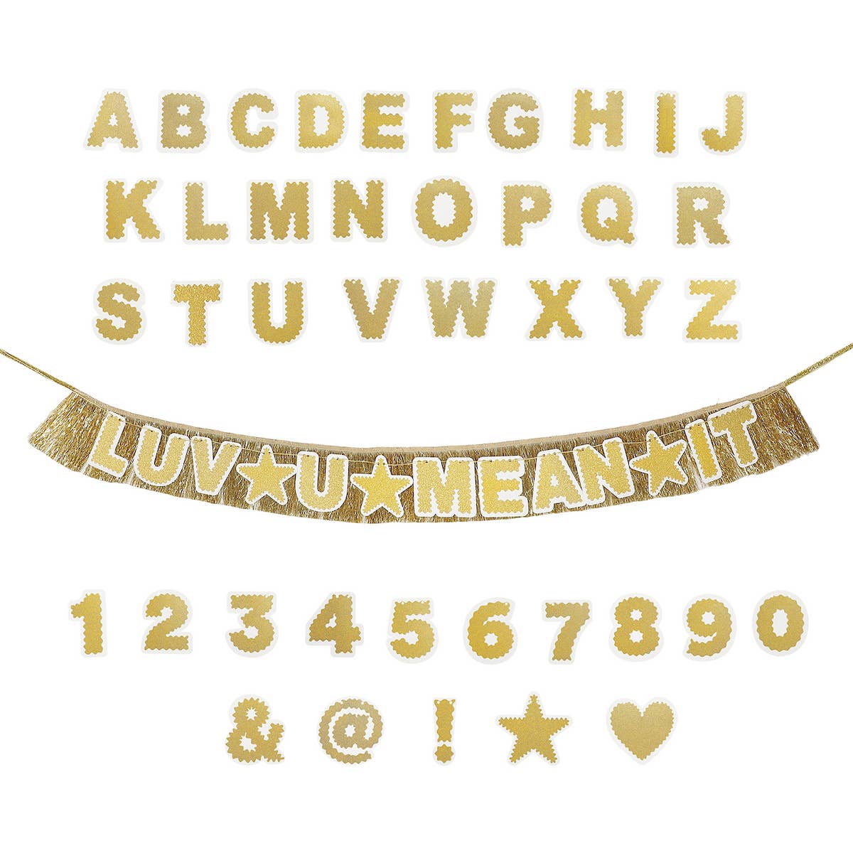 Customize Me Gold Fringe Party Garland