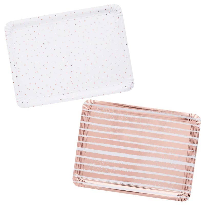 Rose Gold Serving Trays - Set of 4
