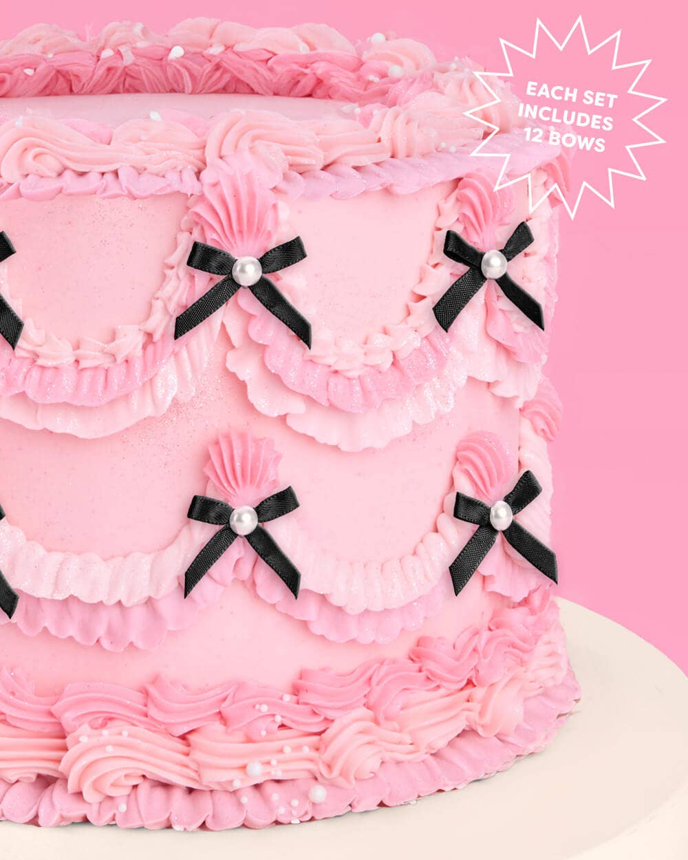 Little Black Bow Cake Toppers