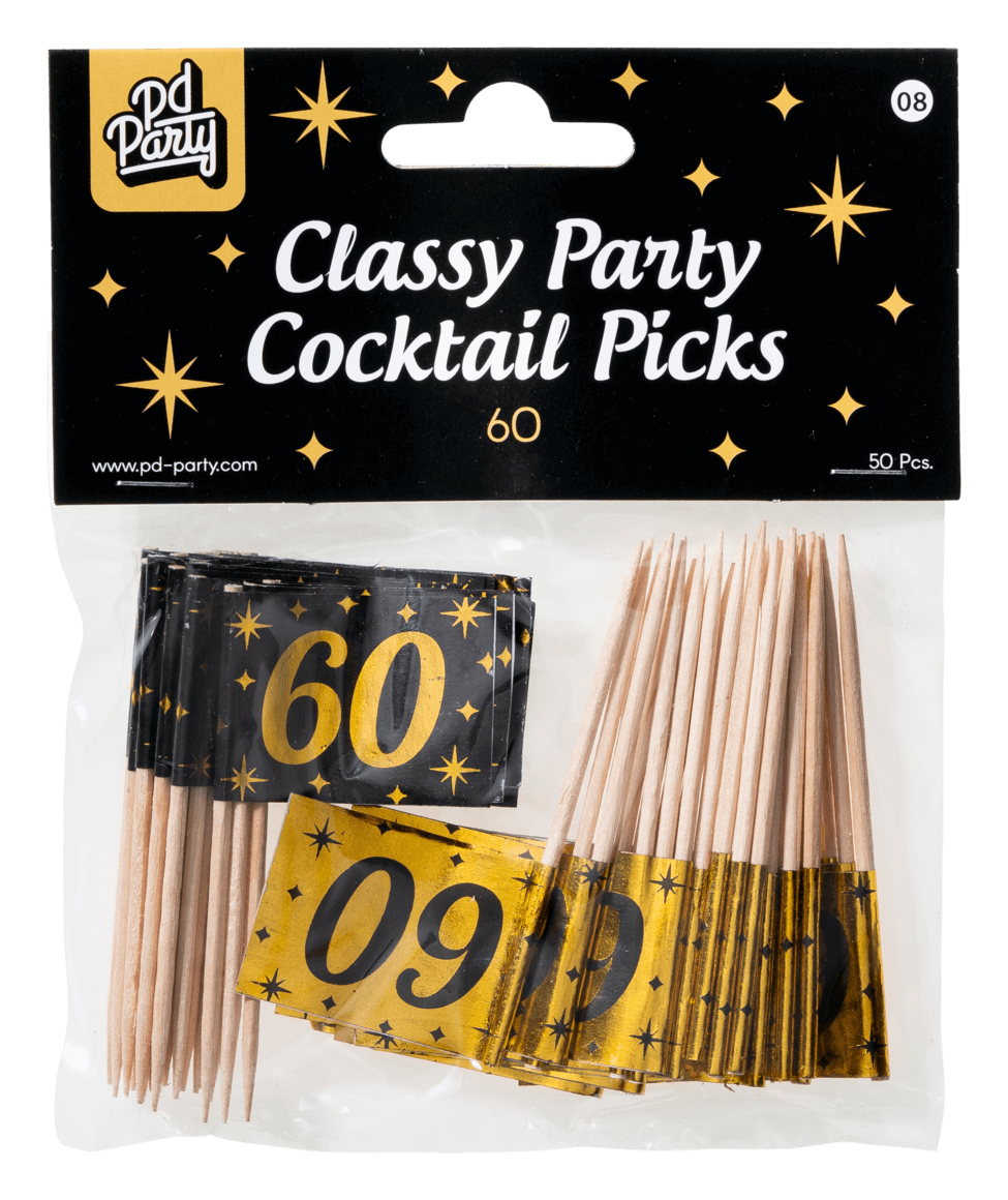 Cheers to 60 Years Cocktail Picks