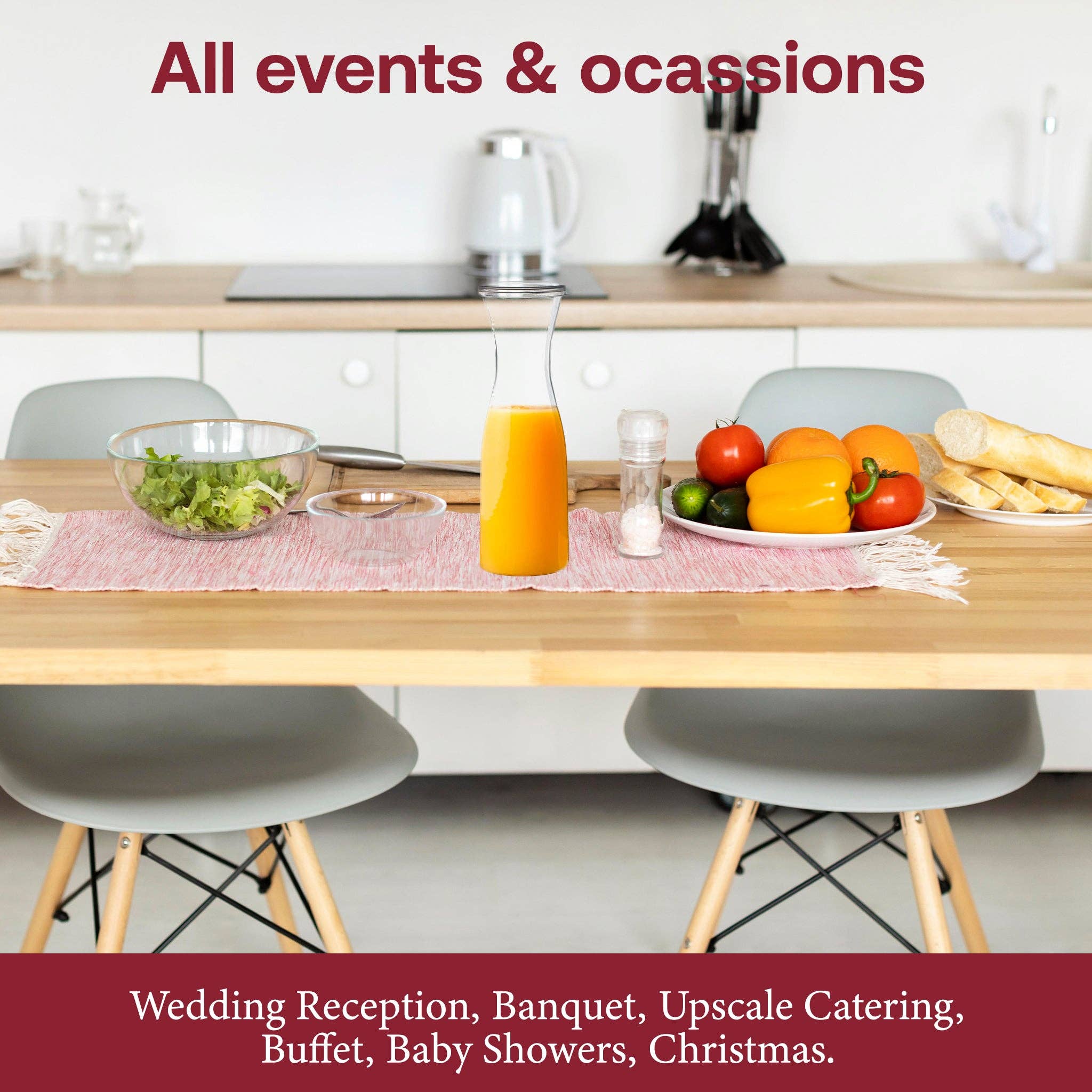 35 oz. Clear Large Plastic Wine Carafe with Lid