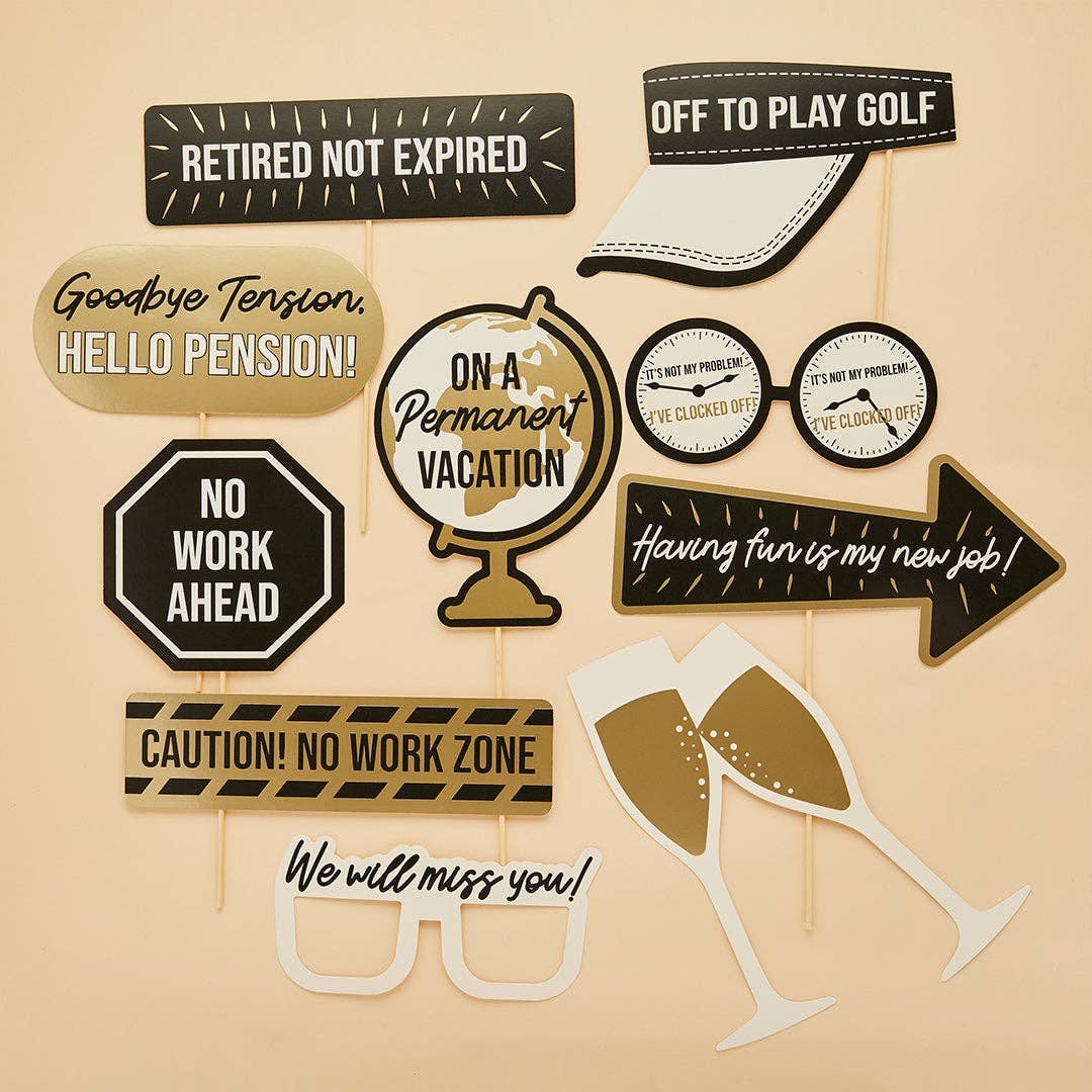 Retirement Photo Booth Props