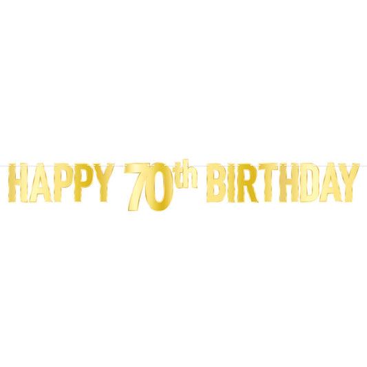 Happy 70th Foil Birthday Banner