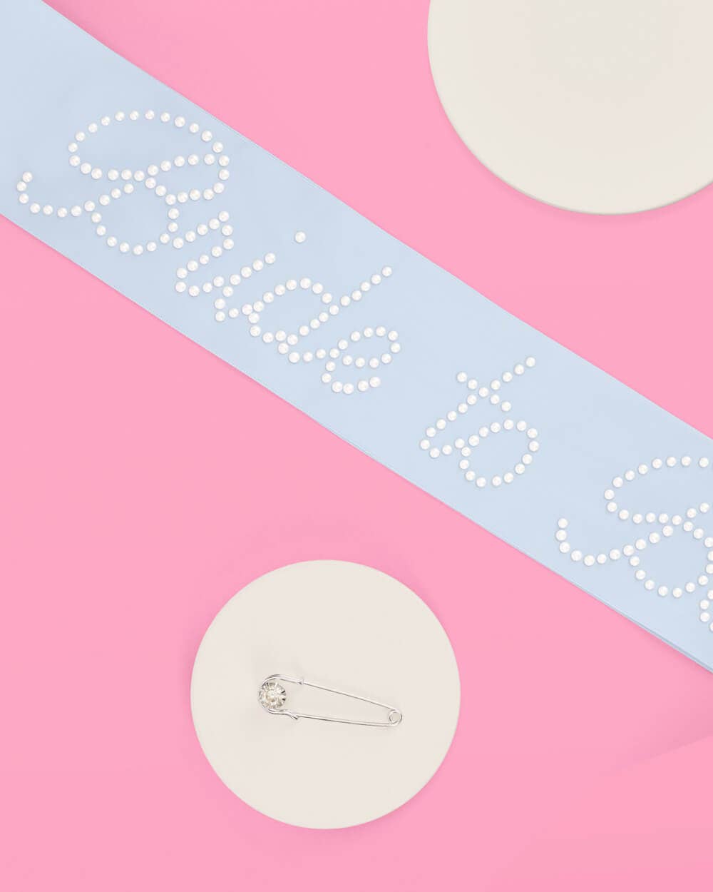 Bride To Be Pearl + Blue Sash