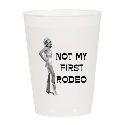 Not My First Rodeo Cowgirl Pinup Frosted Cups - Set of 6