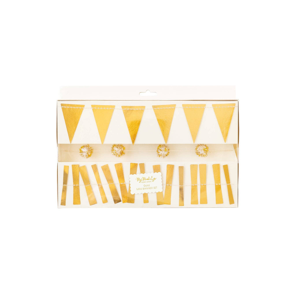 Gold Mini Banner Set