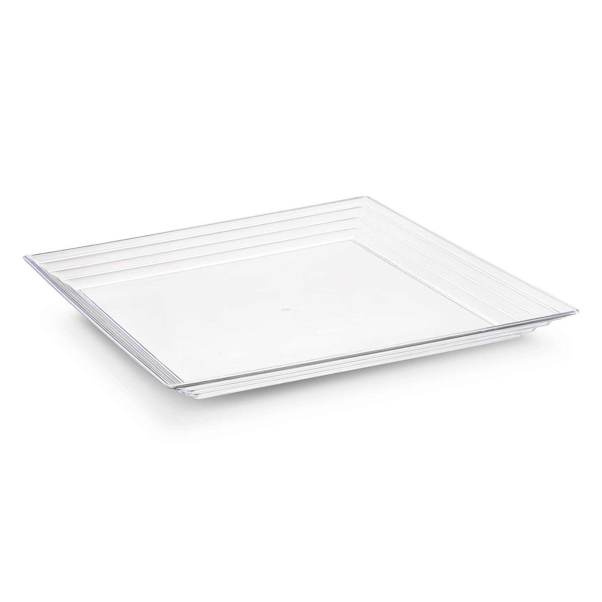 16" x 16" Clear Square Plastic Serving Trays