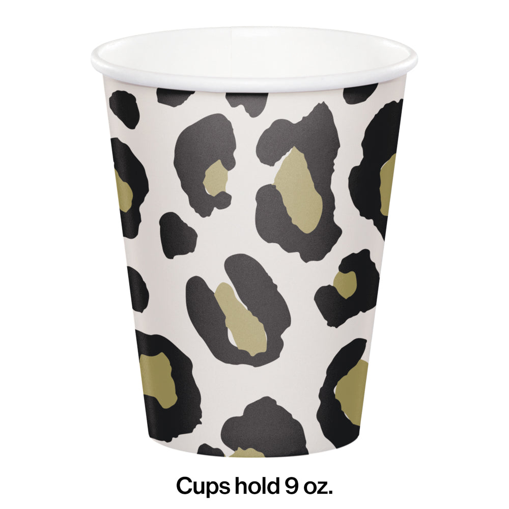 Gold Foil Leopard Cups