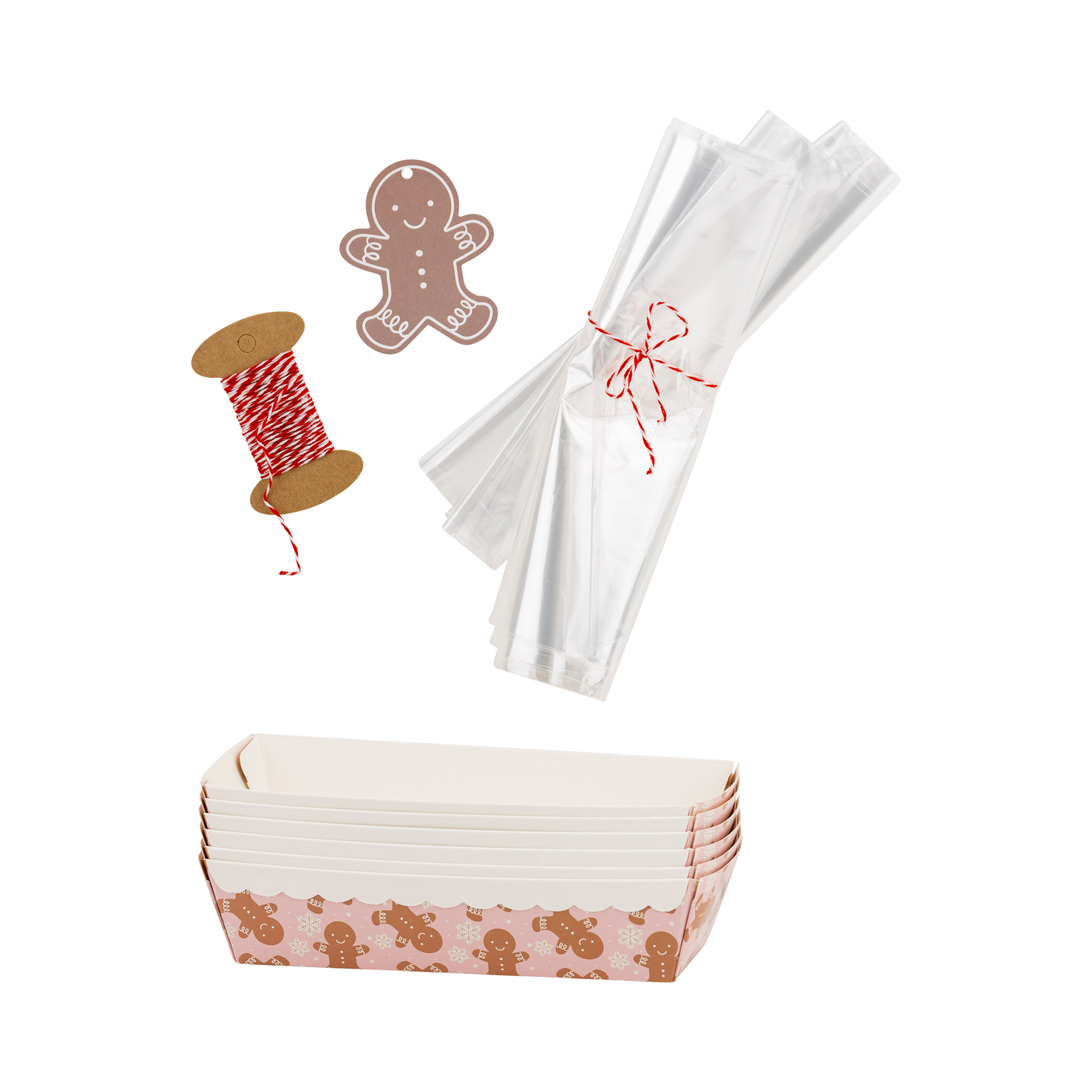 Gingerbread on Pink Loaf Pan Set