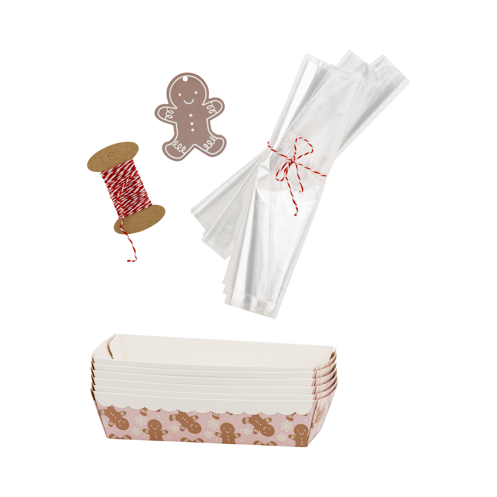 Gingerbread on Pink Loaf Pan Set