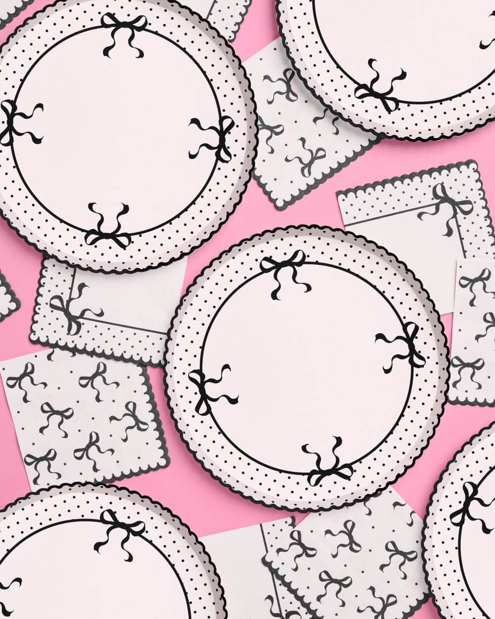 Little Black Bow Plates