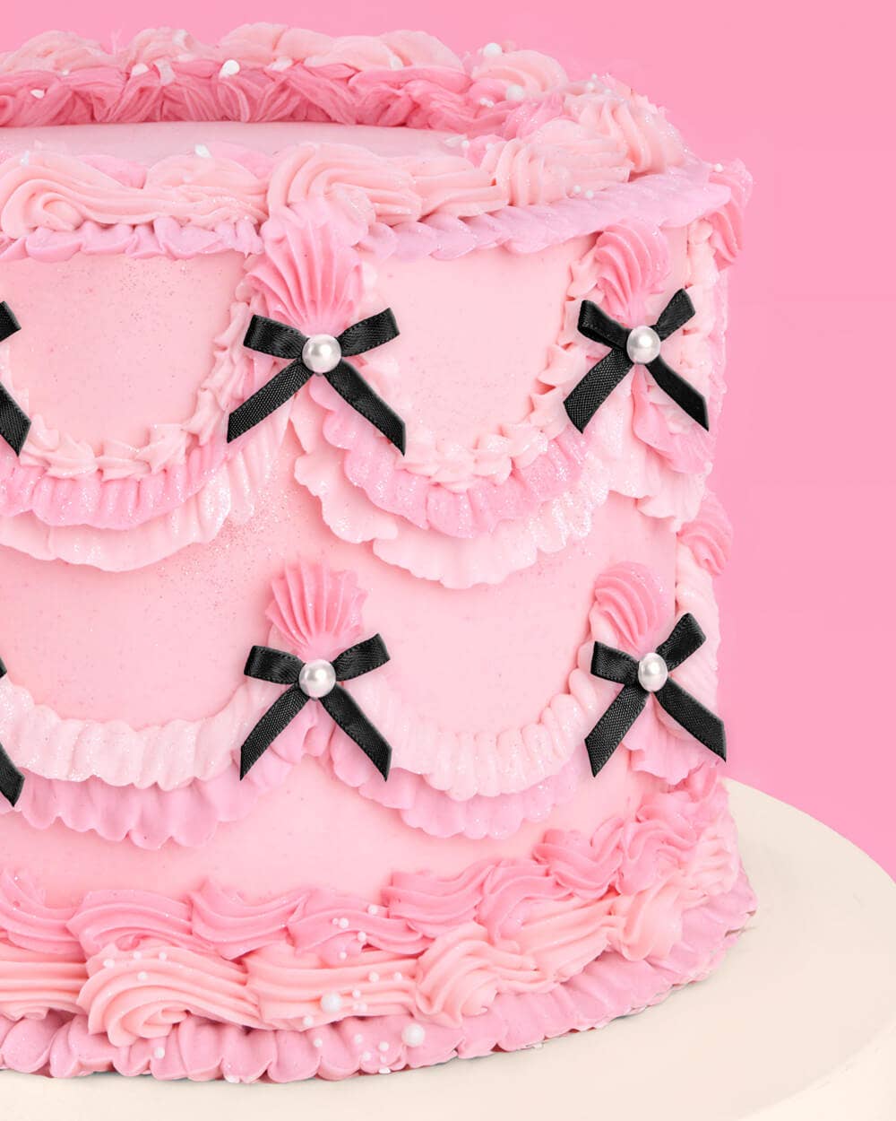 Little Black Bow Cake Toppers