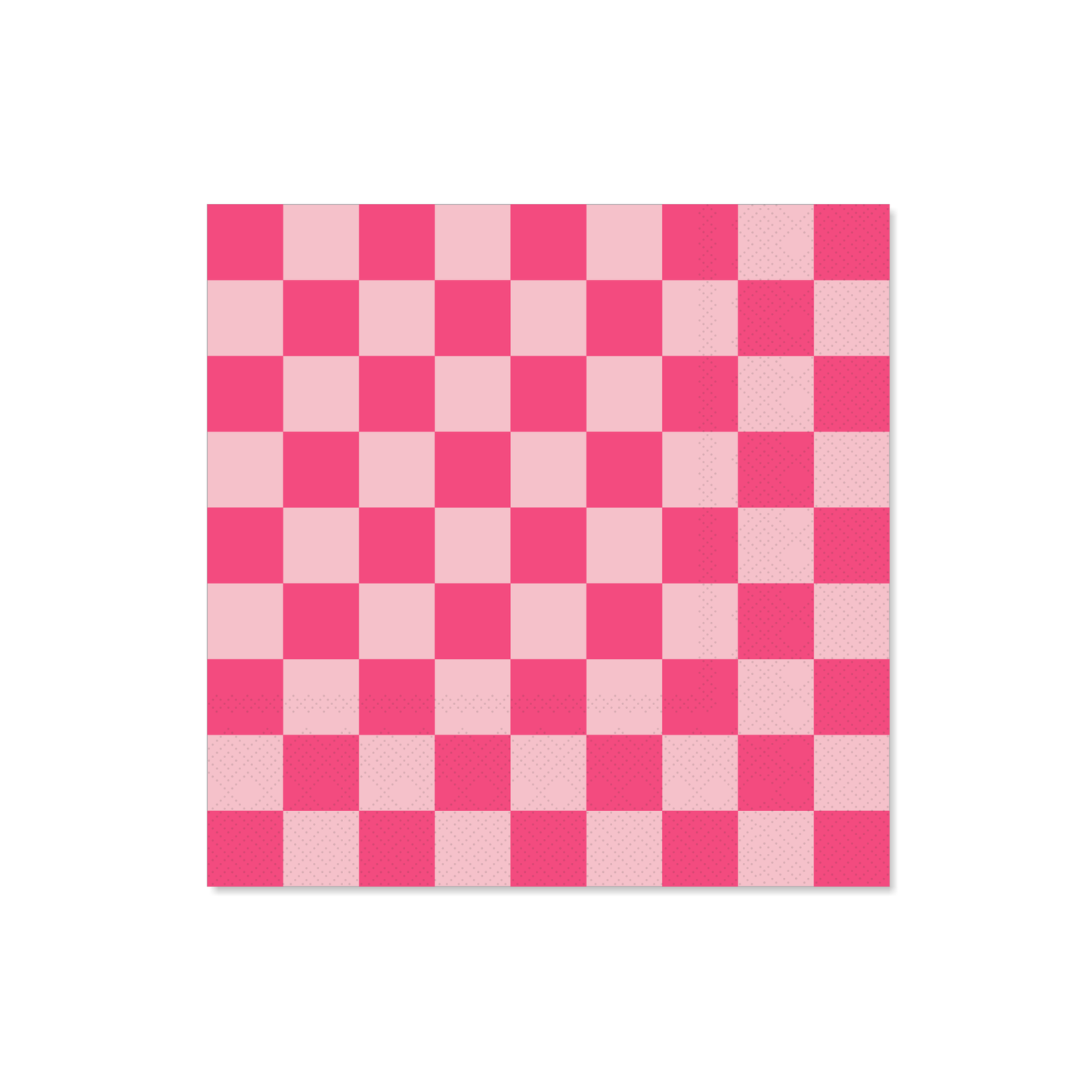 Pink Checker Dinner Napkins