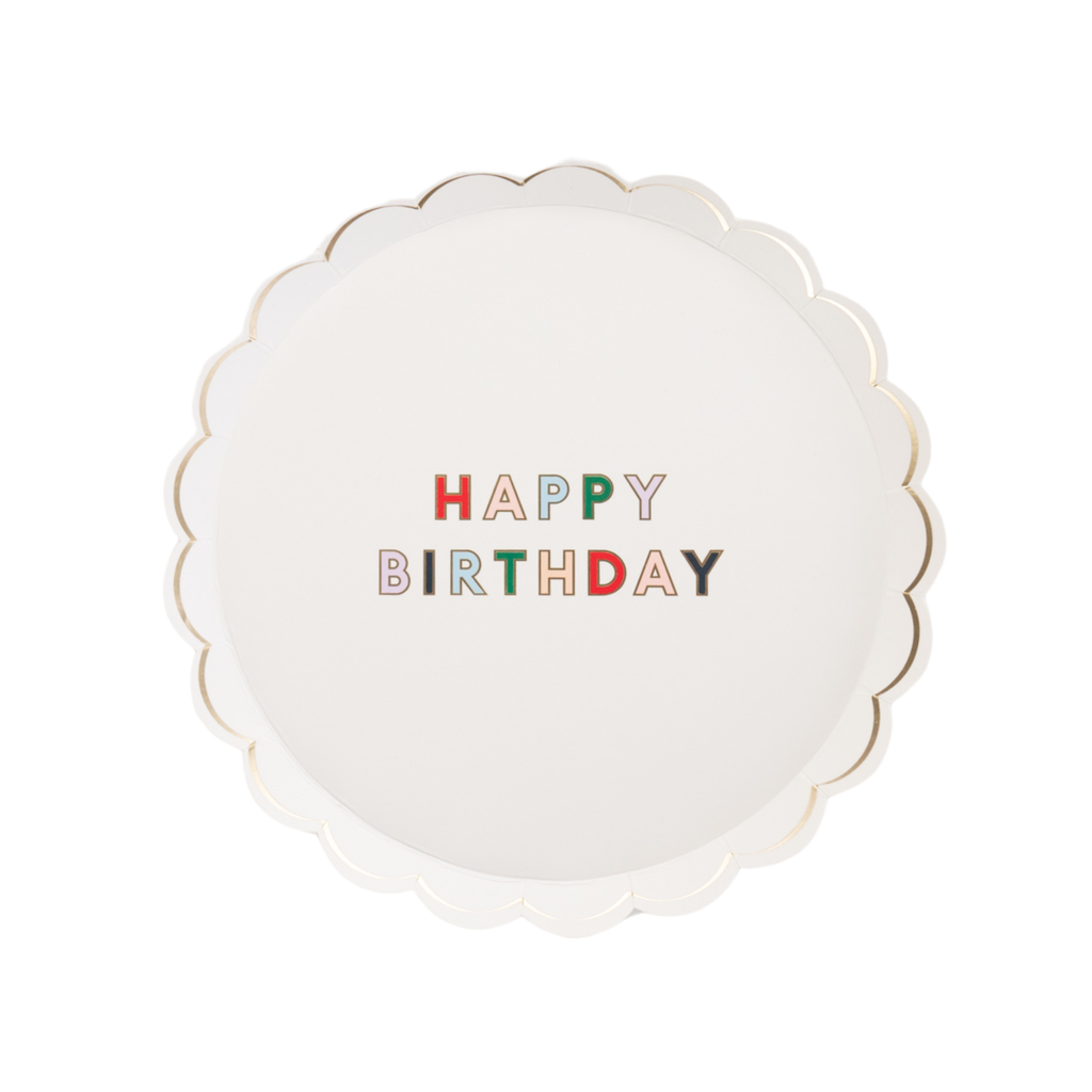 Rainbow Happy Birthday Plates