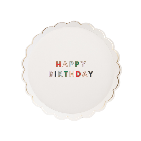 Rainbow Happy Birthday Plates