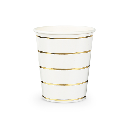 Frenchie Metallic Striped 9 oz Cups