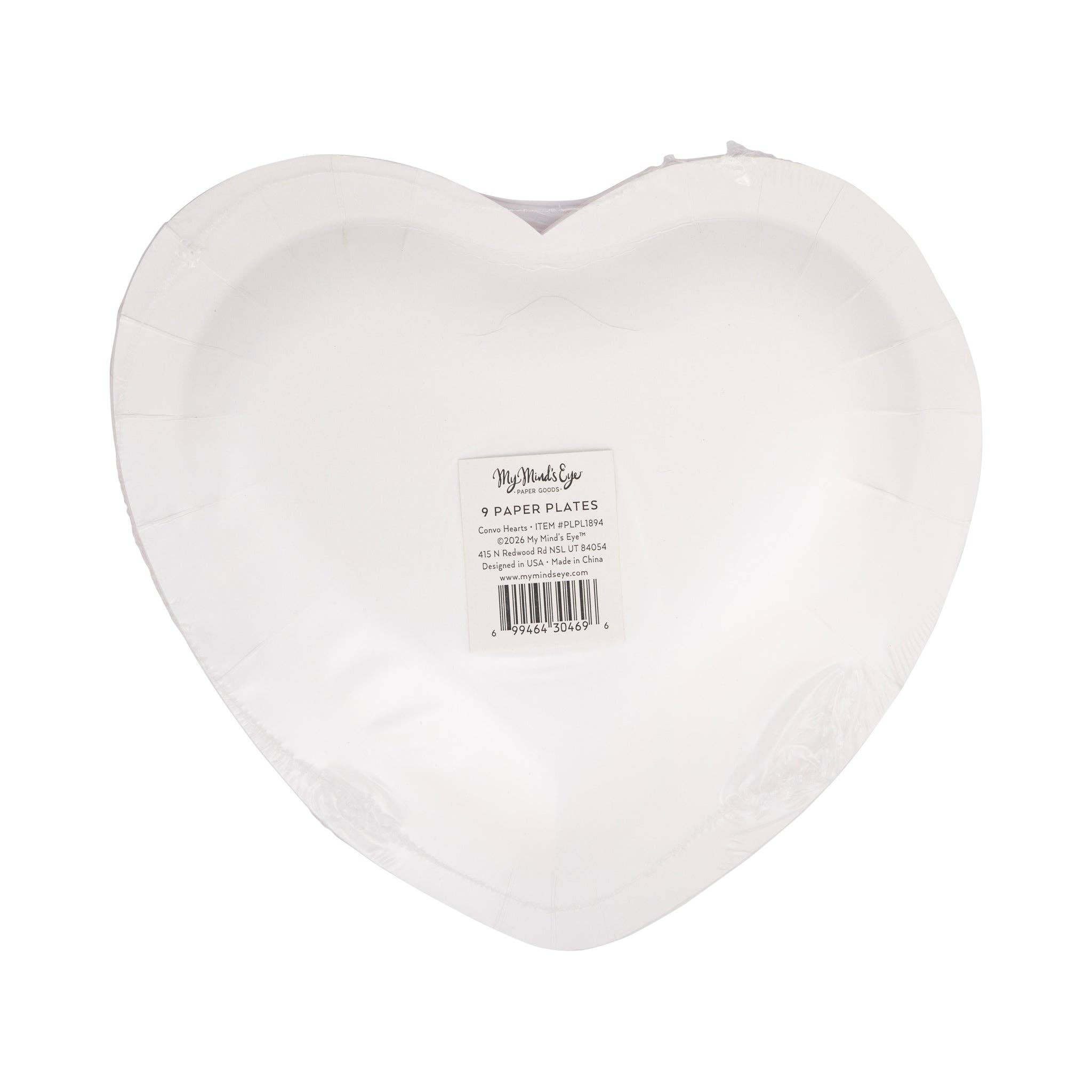 Pink Conversation Hearts Paper Plate Set