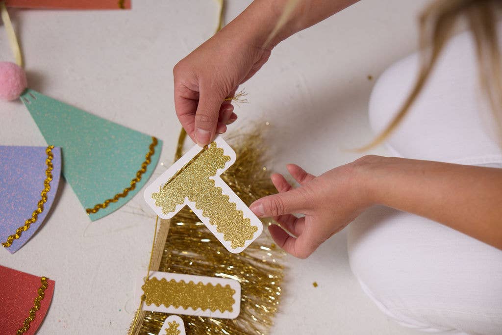 Customize Me Gold Fringe Party Garland